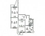 2-комнатная квартира площадью 75 кв.м, Исаковского ул., 4К2 | цена 12 150 000 руб. | www.metrprice.ru