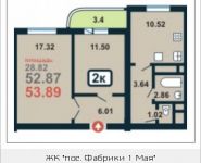 2-комнатная квартира площадью 56 кв.м,  | цена 5 085 000 руб. | www.metrprice.ru