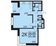 2-комнатная квартира площадью 55 кв.м, Внутренний пр., 8С3 | цена 11 067 921 руб. | www.metrprice.ru