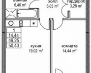 1-комнатная квартира площадью 50.4 кв.м, Автозаводская ул., 23к1 | цена 10 606 437 руб. | www.metrprice.ru