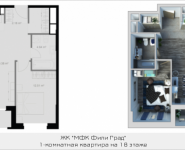 1-комнатная квартира площадью 48.5 кв.м, Береговой проезд, 5 | цена 10 039 500 руб. | www.metrprice.ru