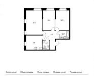 3-комнатная квартира площадью 73.4 кв.м, Варшавское ш., 141К2 | цена 11 406 360 руб. | www.metrprice.ru