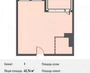 1-комнатная квартира площадью 43.7 кв.м, Новодмитровская ул., 5А | цена 6 517 260 руб. | www.metrprice.ru