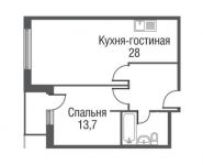 1-комнатная квартира площадью 55.6 кв.м, улица Некрасова, 8 | цена 8 156 520 руб. | www.metrprice.ru