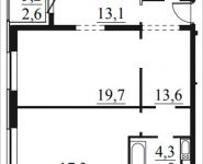 2-комнатная квартира площадью 75 кв.м, Мельникова, 1-3к6 | цена 14 083 125 руб. | www.metrprice.ru