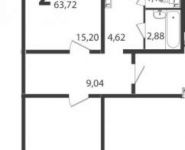 2-комнатная квартира площадью 63 кв.м, Железнодорожная ул. | цена 3 950 640 руб. | www.metrprice.ru