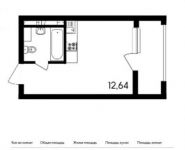 1-комнатная квартира площадью 20.9 кв.м, улица Дмитрия Ульянова, 6к1 | цена 2 209 581 руб. | www.metrprice.ru