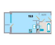 1-комнатная квартира площадью 23.4 кв.м, Рупасовский 2-й пер., 3 | цена 1 825 200 руб. | www.metrprice.ru