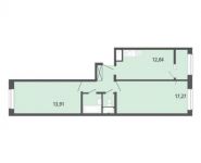 2-комнатная квартира площадью 54.4 кв.м, Крымская улица, 15 | цена 4 147 668 руб. | www.metrprice.ru