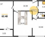 2-комнатная квартира площадью 62.5 кв.м, Ельнинская улица, 13 | цена 9 351 240 руб. | www.metrprice.ru