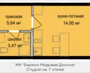 1-комнатная квартира площадью 28 кв.м, Талдомская улица, 17к1 | цена 3 040 462 руб. | www.metrprice.ru