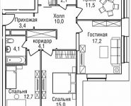 3-комнатная квартира площадью 84 кв.м, 3-й Силикатный проезд, вл. 4, корп. 2 | цена 17 319 435 руб. | www.metrprice.ru