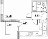 1-комнатная квартира площадью 37 кв.м, Лазоревый пр., 3С4 | цена 8 798 625 руб. | www.metrprice.ru