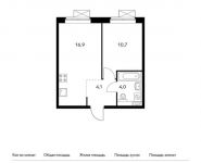 1-комнатная квартира площадью 35.7 кв.м,  | цена 3 505 740 руб. | www.metrprice.ru