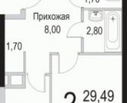 2-комнатная квартира площадью 53 кв.м, Барышевская Роща ул. | цена 4 722 960 руб. | www.metrprice.ru