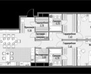 1-комнатная квартира площадью 41.2 кв.м, Ильменский проезд, 17к3 | цена 8 454 240 руб. | www.metrprice.ru