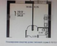 1-комнатная квартира площадью 35 кв.м, Бехтерева ул., 37К3 | цена 4 150 000 руб. | www.metrprice.ru