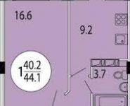 1-комнатная квартира площадью 44 кв.м, Колхозная ул., 6К1 | цена 3 800 000 руб. | www.metrprice.ru