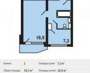 1-комнатная квартира площадью 38.5 кв.м, квартал Изумрудный, 9 | цена 3 037 650 руб. | www.metrprice.ru