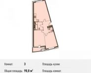 3-комнатная квартира площадью 90.8 кв.м, Береговой пр., ВЛ5 | цена 22 246 000 руб. | www.metrprice.ru