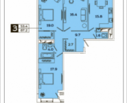 3-комнатная квартира площадью 87.2 кв.м в ЖК "SREDA", Рязанский проспект, 2, корп.М1 | цена 13 442 752 руб. | www.metrprice.ru