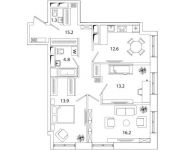 3-комнатная квартира площадью 77.03 кв.м, Рязанский проспект, д.влд 2 | цена 11 617 356 руб. | www.metrprice.ru