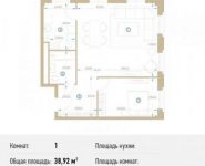 1-комнатная квартира площадью 38.9 кв.м, Кожевнический пр., 4 | цена 17 006 795 руб. | www.metrprice.ru