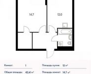 1-комнатная квартира площадью 9 кв.м, Сельскохозяйственная ул., 35 | цена 7 516 404 руб. | www.metrprice.ru