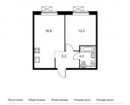 1-комнатная квартира площадью 41.3 кв.м,  | цена 4 130 000 руб. | www.metrprice.ru