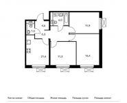 3-комнатная квартира площадью 64.9 кв.м,  | цена 5 626 830 руб. | www.metrprice.ru