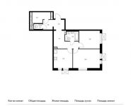 2-комнатная квартира площадью 65.6 кв.м, | цена 6 500 960 руб. | www.metrprice.ru