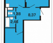 2-комнатная квартира площадью 58.36 кв.м, улица Юности, 2А | цена 4 738 832 руб. | www.metrprice.ru