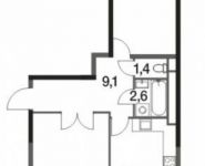 2-комнатная квартира площадью 51 кв.м, Сигнальный проезд, 3 | цена 8 133 615 руб. | www.metrprice.ru