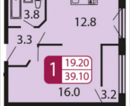 1-комнатная квартира площадью 39.1 кв.м, Ивановская, 7, корп.3Д | цена 3 245 300 руб. | www.metrprice.ru