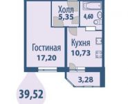 1-комнатная квартира площадью 39 кв.м, Фряновское ш., 43 | цена 2 946 850 руб. | www.metrprice.ru