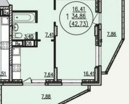 1-комнатная квартира площадью 43 кв.м, Мира ул., 1 | цена 2 500 000 руб. | www.metrprice.ru
