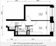1-комнатная квартира площадью 36.26 кв.м, ул. Донецкая, 30, корп.2 | цена 5 359 410 руб. | www.metrprice.ru