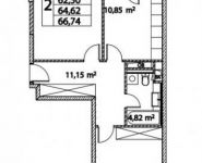 2-комнатная квартира площадью 66 кв.м, Лазоревый проезд, 3с8 | цена 13 709 397 руб. | www.metrprice.ru