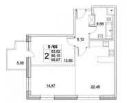 2-комнатная квартира площадью 68 кв.м, Лазоревый проезд, 3с2 | цена 12 337 526 руб. | www.metrprice.ru