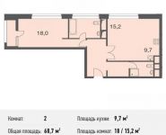 2-комнатная квартира площадью 68 кв.м, Маломосковская ул., 14С1 | цена 12 709 500 руб. | www.metrprice.ru