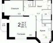 5-комнатная квартира площадью 126.7 кв.м, улица Толбухина, 22А | цена 11 220 678 руб. | www.metrprice.ru