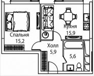 1-комнатная квартира площадью 43 кв.м, Золоторожский Вал, 11, стр. 9, корп.5 | цена 7 963 550 руб. | www.metrprice.ru