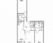 3-комнатная квартира площадью 106 кв.м, Радужная ул., 4/2 | цена 9 208 957 руб. | www.metrprice.ru