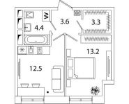 1-комнатная квартира площадью 37.1 кв.м, Рязанский проспект, д.влд 2 | цена 6 170 880 руб. | www.metrprice.ru