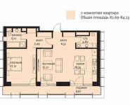 2-комнатная квартира площадью 83 кв.м, Ефремова ул., 12 | цена 44 913 446 руб. | www.metrprice.ru