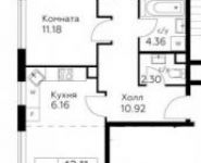 3-комнатная квартира площадью 77.9 кв.м в ЖК "Южное Бунино",  | цена 5 770 503 руб. | www.metrprice.ru