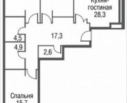 3-комнатная квартира площадью 113.9 кв.м, Серебрякова пр. | цена 17 553 881 руб. | www.metrprice.ru