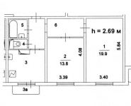 2-комнатная квартира площадью 58 кв.м, Верхние поля ул., 28 | цена 7 800 000 руб. | www.metrprice.ru