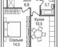 1-комнатная квартира площадью 36 кв.м, 3-й Силикатный проезд, вл. 4, корп. 2 | цена 8 129 555 руб. | www.metrprice.ru