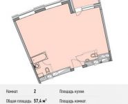 2-комнатная квартира площадью 57.4 кв.м, Береговой пр-д, вл.5 | цена 14 522 200 руб. | www.metrprice.ru